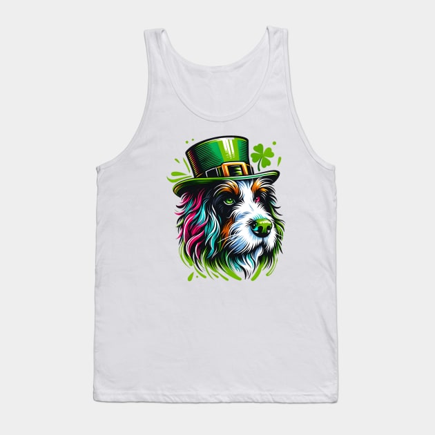 Festive Barbet in Graffiti Style for Saint Patrick's Day Tank Top by ArtRUs